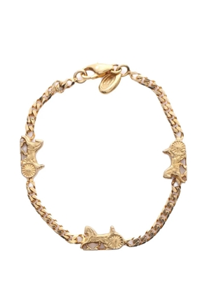 Celine Pre-Owned 2000s carriage-motif curb-chain bracelet - Gold
