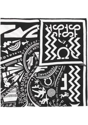 Ferragamo printed scarf - Black