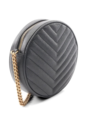 Saint Laurent Pre-Owned Vinyl quilted leather cross body bag - Black