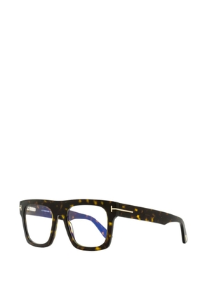 TOM FORD Eyewear square-frame magnetic-clip glasses - Brown