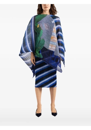 Pleats Please Issey Miyake City Collage plissé top - Blue