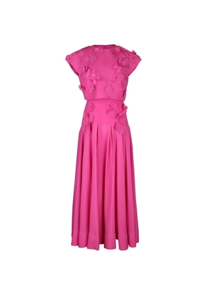 Acler Tanby floral-appliqué dress - Pink