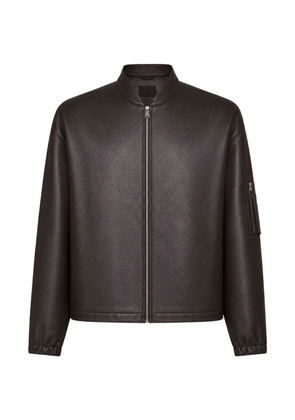 FENDI FF Selleria leather jacket - Brown