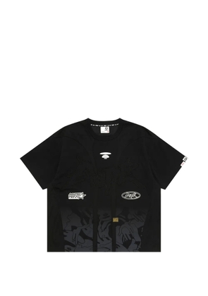 AAPE BY *A BATHING APE® logo-embroidered camouflage-print T-shirt - Black