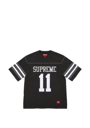 Supreme studded rhinestone-appliqué Football T-shirt - Black