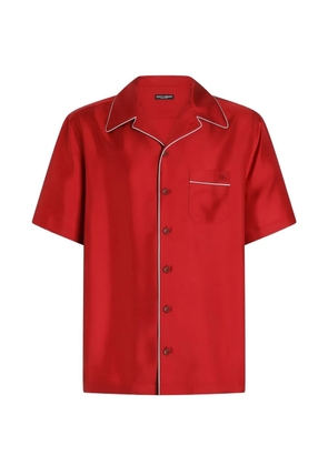 Dolce & Gabbana Hawaii silk twill shirt - Red