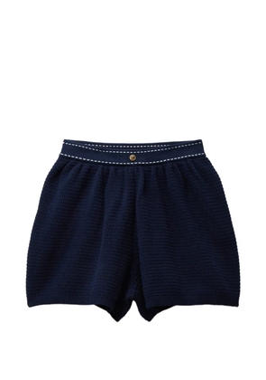 Versace cotton-knit shorts - Blue