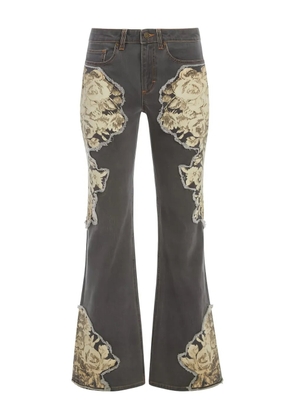 GUESS USA printed flared jeans - Grey