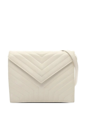 Saint Laurent Pre-Owned 2000s chevron-quilted shoulder bag - Neutrals