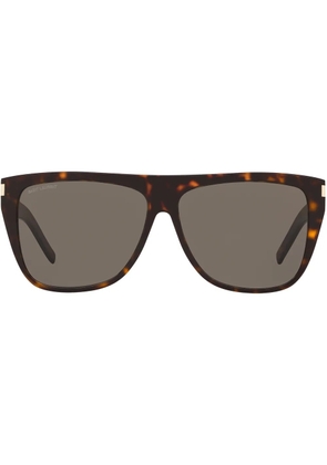 Saint Laurent Eyewear SL 1 Slim square-frame sunglasses - Brown