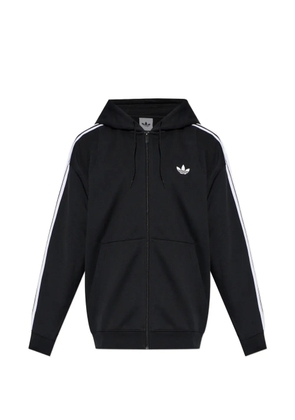 adidas three-stripe zip-up hoodie - Black