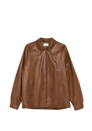 The Row Mount leather jacket - Brown