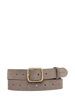 Marc O'Polo perforated leather belt - Grey