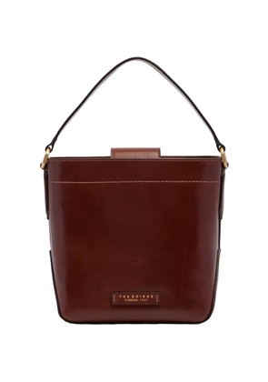 The Bridge top-handle leather bucket bag - Brown