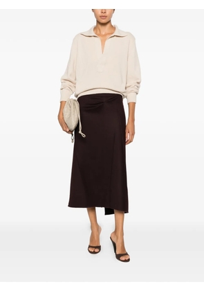 Victoria Beckham pressed tailored wool midi skirt