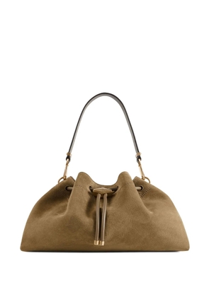 Jimmy Choo Cinch M suede shoulder bag - Green