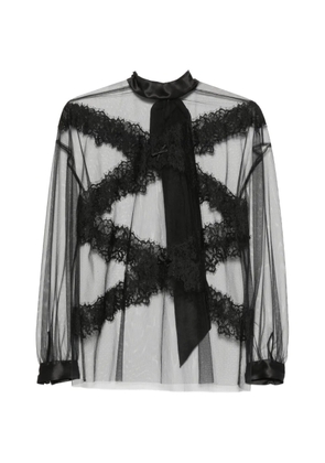 Viktor & Rolf lace-trim blouse - Black