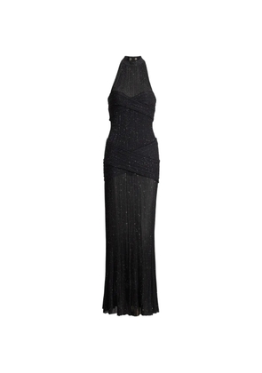 Balmain long fléchage knit dress - Black