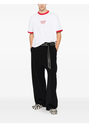Charles Jeffrey Loverboy logo-embroidered ringer T-shirt - White