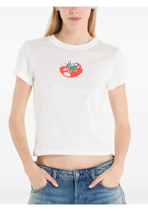 Nike graphic-print cropped T-shirt - White
