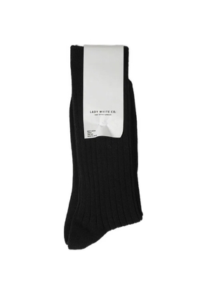 Lady White Co. knit ribbed socks - Black