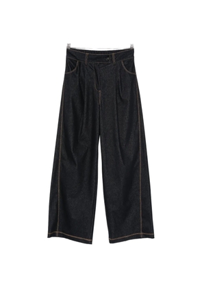 Max Mara Leisure Sarta pleated contrast-stitch jeans - Blue