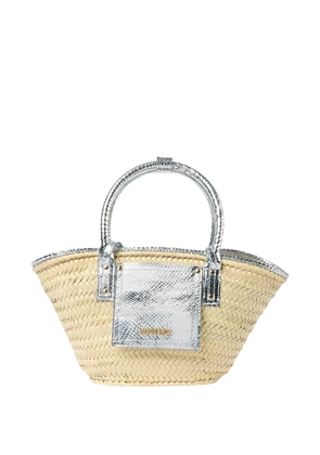 Jacquemus snake-effect tote bag - Neutrals