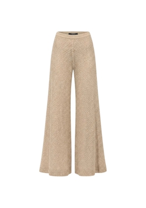 Toccin Lilibet chevron-knit wide-leg trousers - Neutrals