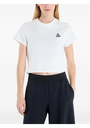 Nike ACG logo-print cropped T-shirt - White