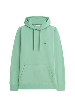 Tommy Hilfiger logo-patch kangaroo-pocket hoodie - Green