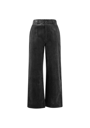 DUNST corduroy wide-leg trousers - Black