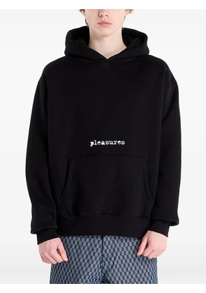 Pleasures logo-print hoodie - Black