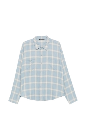 COLE BUXTON check-pattern stud-embellished shirt - Blue