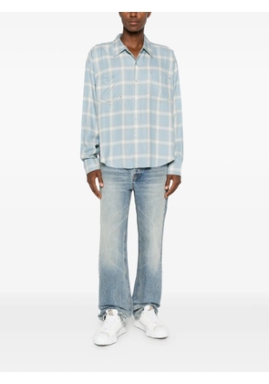 COLE BUXTON check-pattern stud-embellished shirt - Blue