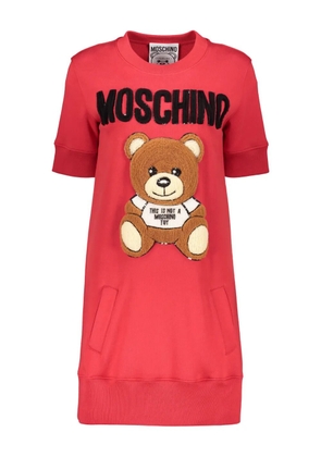 Moschino Teddy-bear appliqué dress - Red