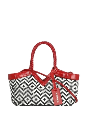 VIPERA Monet woven leather tote bag - Black