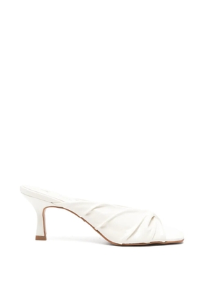 CARRANO ruched mules - Neutrals