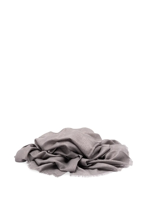 Brunello Cucinelli metallic-thread frayed scarf - Grey