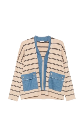 LIU JO striped cardigan - Neutrals