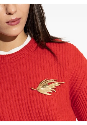 Jil Sander leaf-motif brooch - Gold
