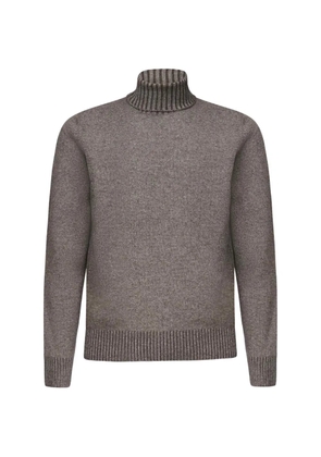 Galiano ribbed-knit roll-neck sweater - Brown
