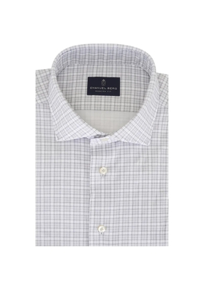 EMANUEL BERG check-pattern shirt - White