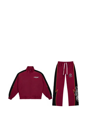 GODSPEED logo-print zip-up track suit - Red