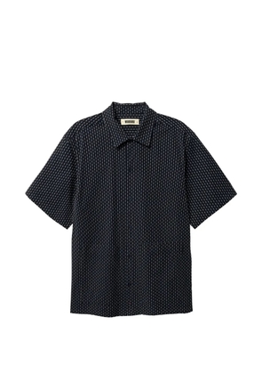 Woodbird WBWang Shiko striped short-sleeve shirt - Blue