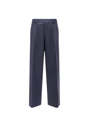 AMARANTO pleated wide-leg trousers - Blue