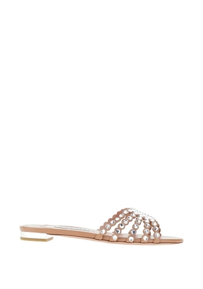 Aquazzura Tequila crystal-embellished sandals - Neutrals
