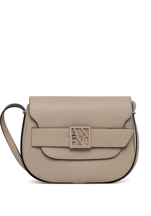 Armani Exchange logo-plaque cross body bag - Neutrals