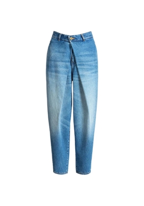 Balmain denim barrel-leg jeans - Blue