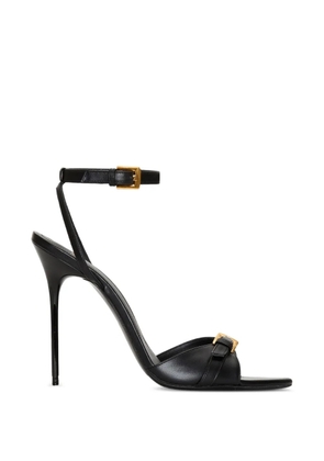 Balmain Anthem smooth leather sandals - Black