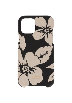 TOM FORD floral-print grained-texture phone case - Black
